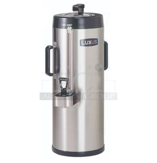 BRAND NEW Fetco Luxus Series 1.5 Gal. Thermal Coffee Dispenser, Model TPD-15, Stainless Steel, SN: CC41231162.