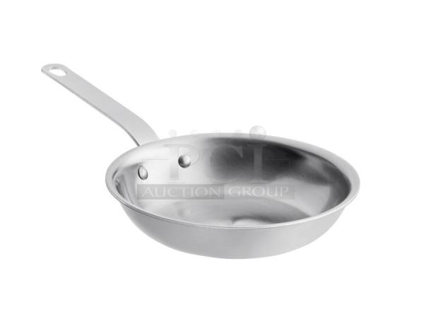 Brand new Vollrath Tribute Series 8" stainless steel fry pan, model 691108, with plated handle.