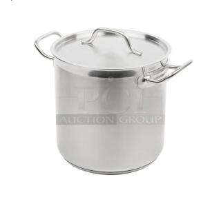 Brand new Vollrath Optio Series 11 Qt. stainless steel stock pot with lid, model 3503, 9.5" round, commercial grade.