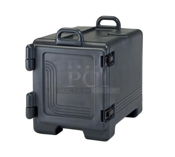 Cambro Ultra Camcarrier 1318CC110, black, insulated 4-pan hot box, brand new, durable handles, secure latches, commercial use.