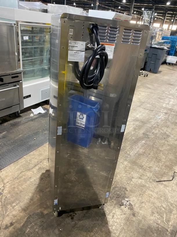 Alto-Shaam 1200-TH Halo Heat Series Cook-N-Hold Oven, stainless steel, electric, half door, full height, on casters.