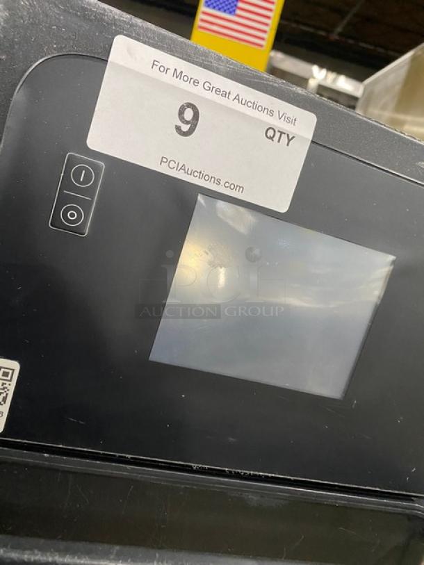 MerryChef Eikon E2S high-speed oven, 2022 model, black, electric-powered, touchscreen controls, commercial use, excellent condition.