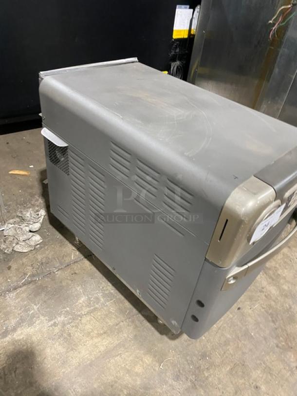 TurboChef NGO countertop rapid cook oven, electric, with digital controls, silver-gray finish, 208/240V, on legs.