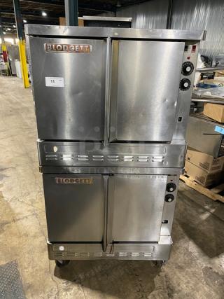 Blodgett Commercial Stainless Steel Gas Powered Double Stacked Convection Oven! With Thermostatic Controls! With Wired Oven Rack! On Casters! 2X Your Bid Makes One Unit! - Item #1226999