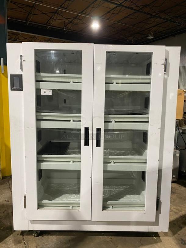 Urban Cultivator Commercial indoor garden, double glass doors, on casters. Model: Commercial001, SN: VCC-1804-104P1, 120V.