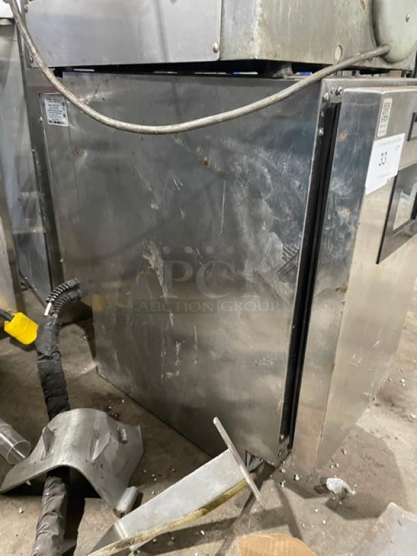 JoeTap JT-NITCOM-R commercial stainless steel nitro cold brew coffee dispenser, dual tap, countertop model, used condition.