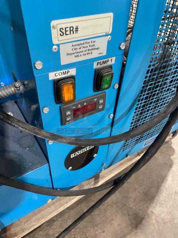 Banner Perfecta Pour Cold-Blast Series air-cooled blast chiller, model 60835A, electric, 115V, commercial grade.