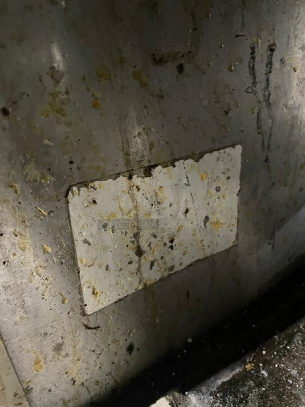 DCS stainless steel gas deep fat fryer with backsplash, basket hanger, on legs. Signs of use; label worn. Ideal for commercial use.