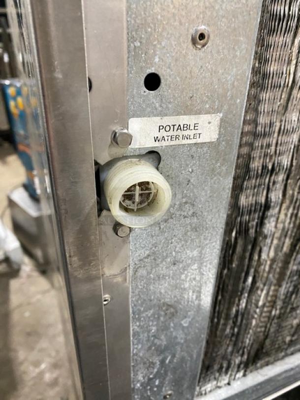 Kold-Draft GT364AC ice machine potable water inlet, stainless steel, air-cooled, electric, on legs, 208/230V, commercial use.