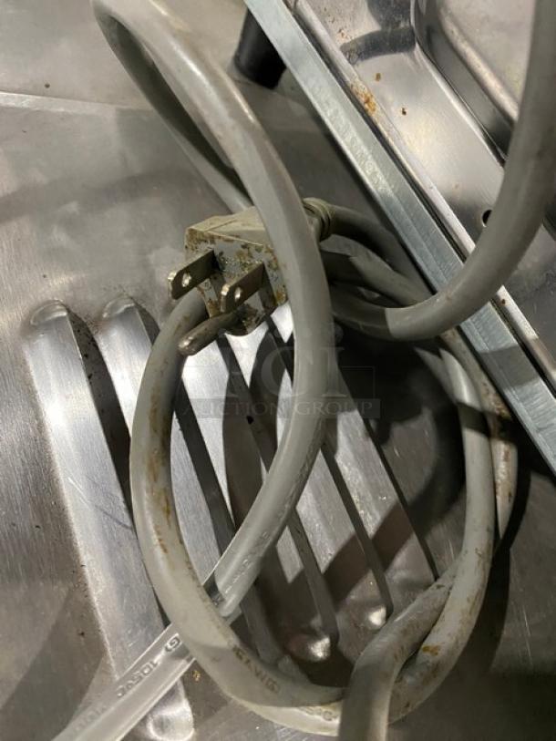 Amana RMS10DS commercial microwave power cord, stainless steel, electric, 120V, 1 phase, fair condition.