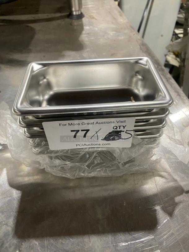 NEW Vollrath Super Pan-V Series 1/9-Size 2" deep anti-jam stainless steel pan, model 30922, in pristine condition.