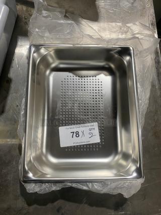 NEW! Vollrath Super Pan-3 Series Commercial Stainless Steel 1/2-Size 2-1/2