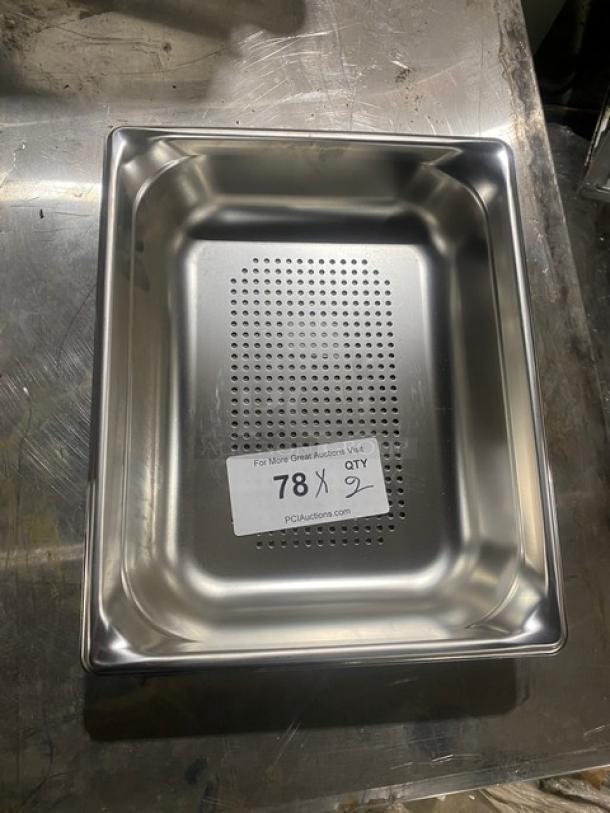 NEW Vollrath Super Pan-3 Stainless Steel 90223, 1/2-Size, 2.5" Deep, Perforated Steamtable Pan, Commercial Quality.
