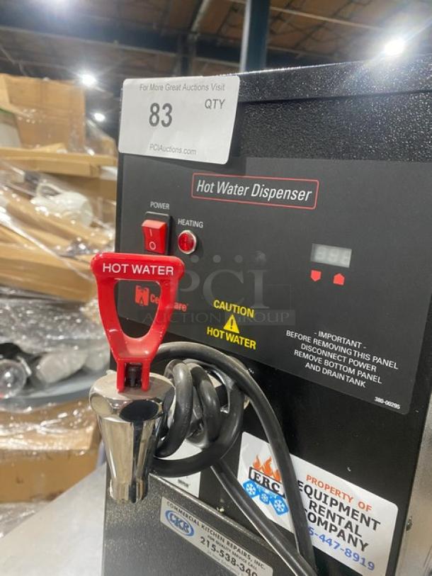 Cecilware HWD2 Commercial Electric Black Countertop Hot Water Dispenser, Stainless Steel Drip Tray, 120V, 1 Phase, SN: L267172.