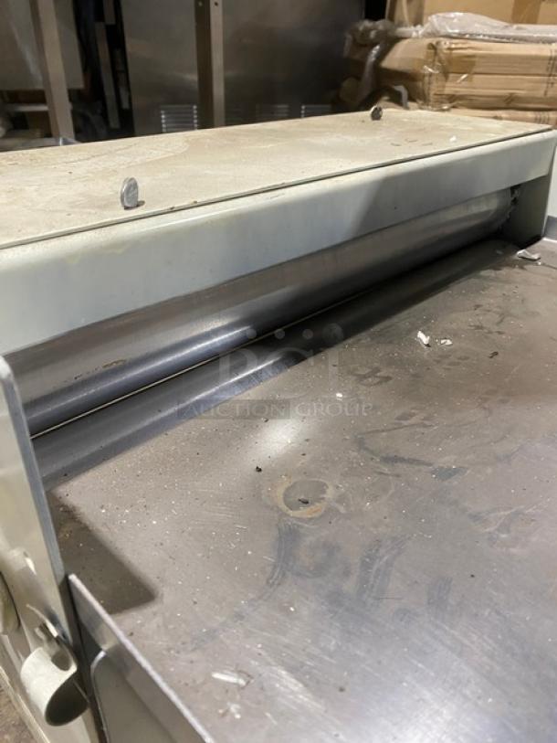 Acme 7 Series electric pizza dough sheeter, stainless steel, Model 7, SN: 7-2375, 115V, 1 phase, used condition.