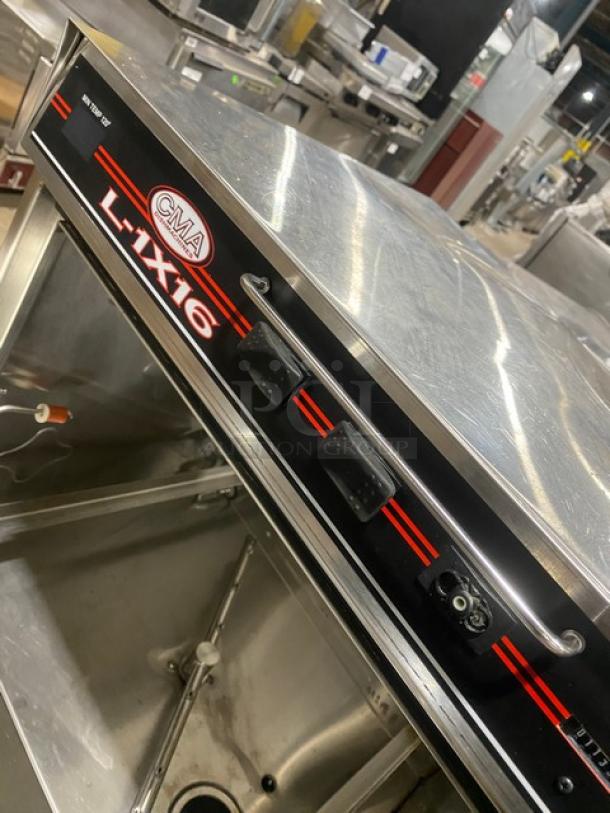 CMA Energy-Mizer L-1X16 undercounter dishwasher, stainless steel, electric, low temp, with heater, 115V, excellent condition.