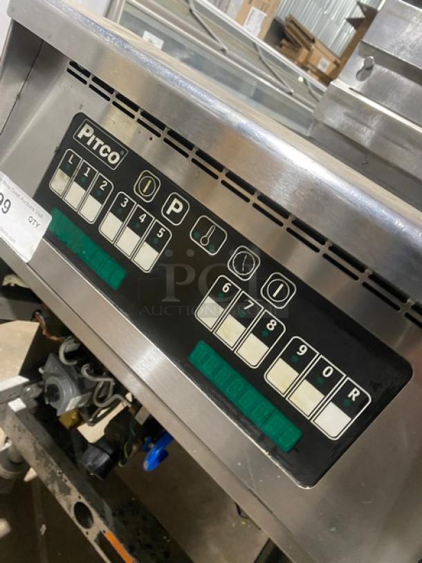 Pitco Solstice Supreme Series fryer control panel, Model SSH75-JS, stainless steel, Energy Star certified, 115V.