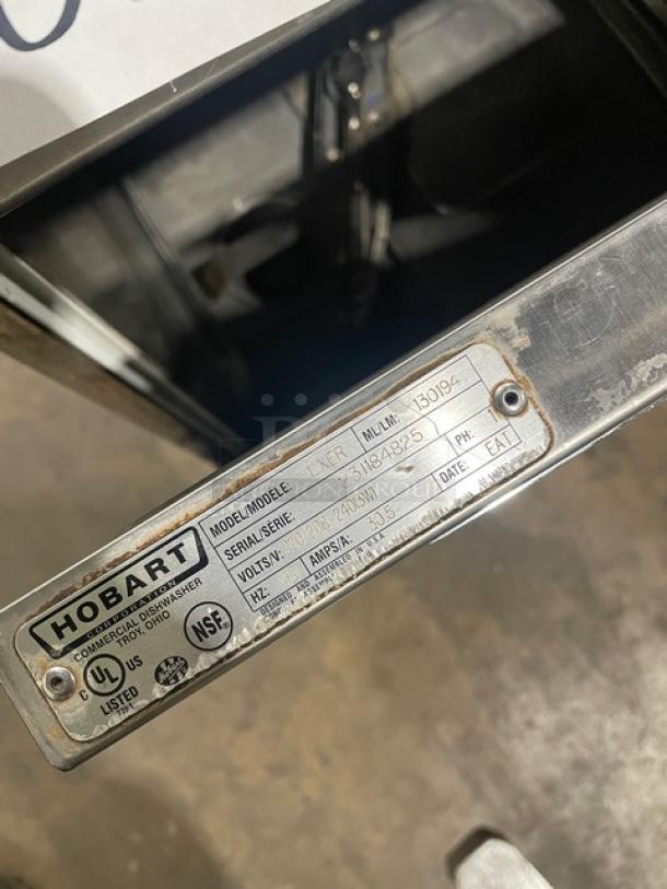 Hobart Advansys LXe Series Commercial Dishwasher, Model LXER, Serial 231184825, 120/208-240V, 1 Phase, Stainless Steel.