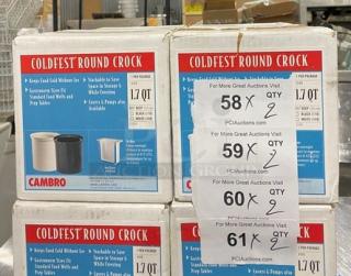 Cambro ColdFest Series Commercial White 1.7 Qt. Round Cold Food Pan/Crock, Model 13199, new in box.