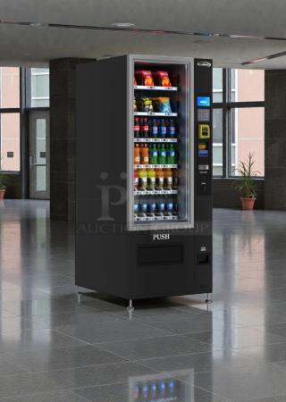 Brand new Koolmore KM-VMR-30-BR refrigerated snack vending machine, scratch and dent, commercial use, USA model.