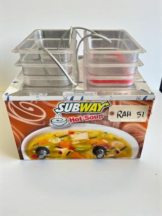 Duke Commercial 2-Well Countertop Soup Warmer, Model CSW-2-T-AM, immaculate condition, fully tested, 120V single phase.