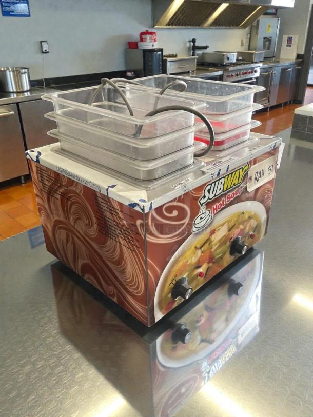 Immaculate Duke CSW-2-T-AM 2-Well Soup Warmer, 120V, countertop unit with adjustable knobs, tested and working.