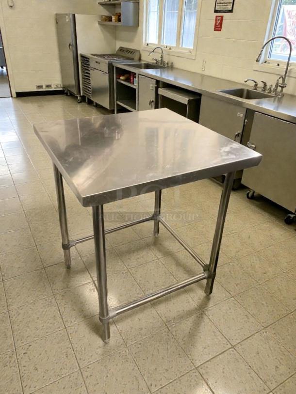 Stainless steel commercial prep table in superb condition, heavy-duty, fully inspected, model SST-S-PREP-0064.