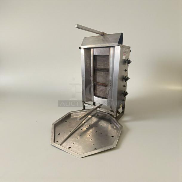 Intek AX-VB3 commercial gas vertical broiler, exceptional condition, natural gas, fully tested, model INT-L-GYR-0081.