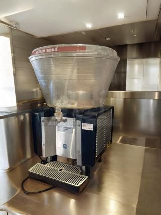 Pristine Commercial Single-Bowl Cold Drink Dispenser; model COL-M-BEV-0085; 115V, tagged Raspberry Lemonade, tested and working.