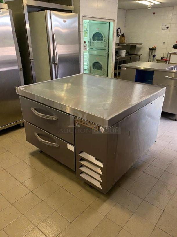 Beverage-Air WTRCS36-1-003 refrigerated worktop with drawers, stainless steel, premium condition, 115V, fully tested, branded label.