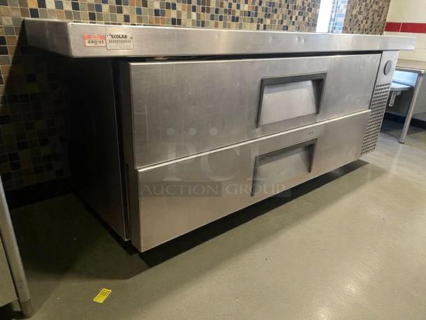 True undercounter refrigeration drawer unit, model TRCB-52-60, stainless steel, in top-tier condition, 115V, single phase.