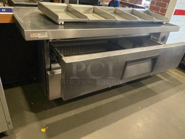 True undercounter refrigeration drawer unit, model TRCB-52-60, top-tier condition, stainless steel, fully tested and working.