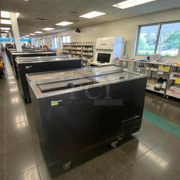 Turbo Air TBC-50SB-N6 back bar bottle cooler, high-grade condition, 115V, fully tested, black finish, Long Beach, CA.