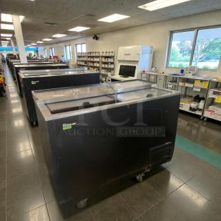 Turbo Air TBC-50SB-N6 back bar bottle cooler, high-grade condition, 115V, fully tested, black finish, Long Beach, CA.
