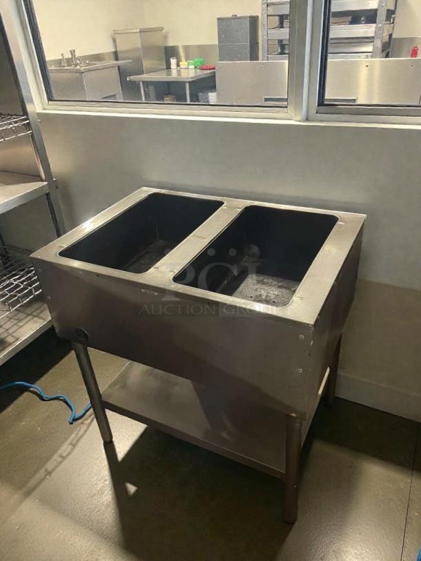 Eagle Group waterless hot food table, 2-well, manual controls, stainless steel, excellent condition, model EAG-L-HOT-0096.