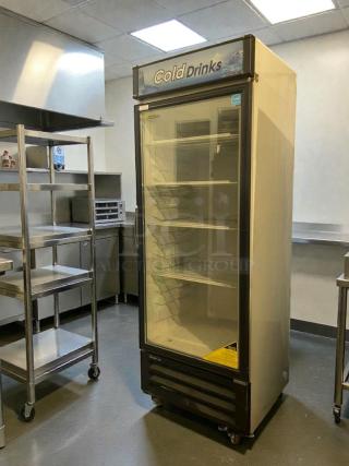 Turbo Air TGM-22RV glass door merchandiser refrigerator, top-tier condition, 115V, single phase, fully tested and working.