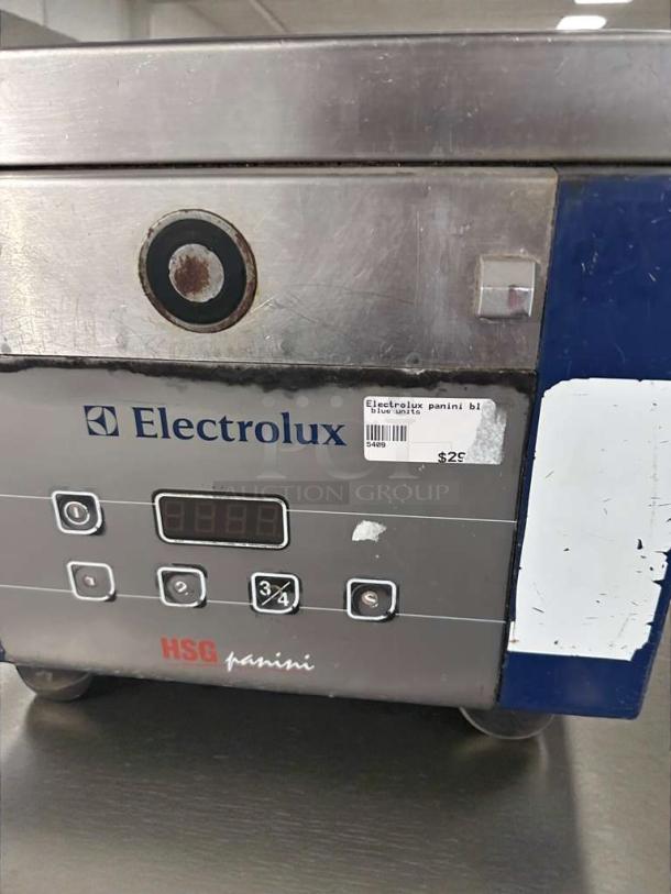 Electrolux HSG Panini Grill, Blue Series, 208V, single phase, immaculate condition, fully tested, model ELX-L-HSG-0125.