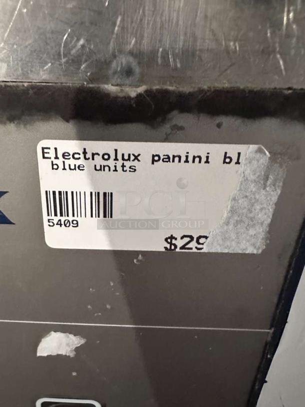 Electrolux Professional HSG Panini Grill, Blue Series, immaculate condition, 208V/single phase, tested, labeled at $29.