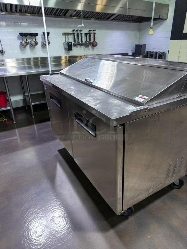 Blue Air BAPT50 refrigerated sandwich prep table, stainless steel, premium condition, tested, 115V single phase.