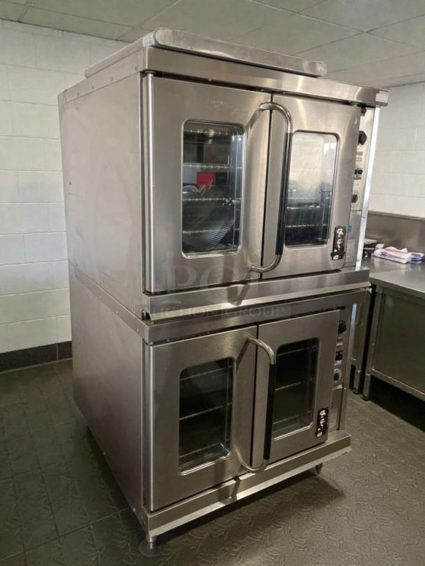 Montague FX Series double-stack commercial convection oven, 208V/single phase, stainless steel, high-grade condition.