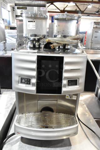 Schaerer SCAP Coffee Art Metal Commercial Coffee Machine, dual hoppers, 240V, countertop model, visible control panel.