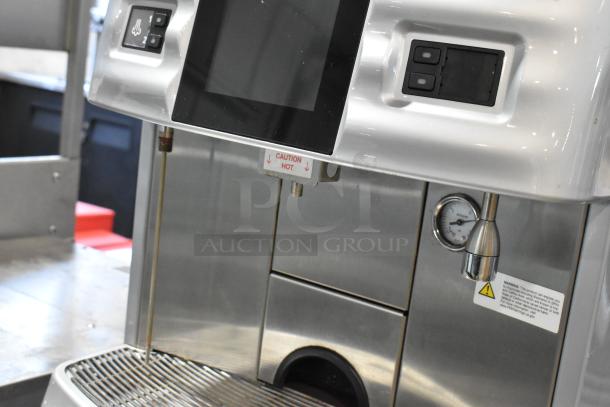 Schaerer SCAP Coffee Art automatic coffee machine with 2 hoppers, commercial countertop model, 240V, metal.