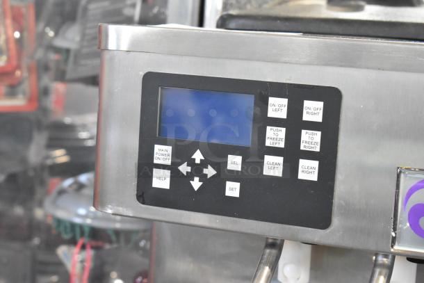 Stoelting F231-18I2YGAD1 soft serve machine, stainless steel, 2-flavor with twist, digital controls. 208-240V, 1 phase.