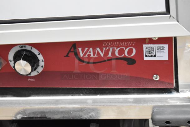 Avantco 177HEAT1836I metal heated holding cabinet, new, scratch and dent. Features clear door, commercial casters, 120V.