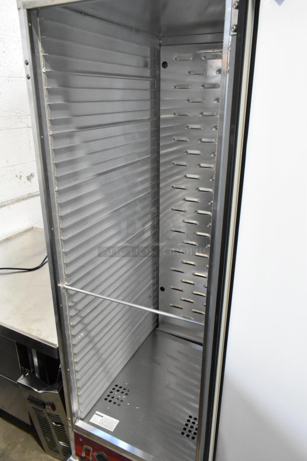 Brand new Avantco 177HEAT1836I heated holding cabinet, full-size, insulated, clear door, commercial casters, 120V, 1-phase.