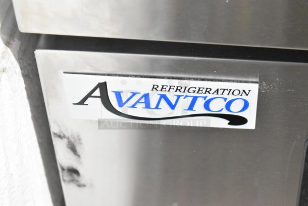 Brand new Avantco 178CBE36HC stainless steel 2-drawer chef base with minor scratches, commercial casters, 115V.