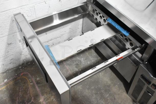 Brand new 2025 Avantco 178CBE36HC stainless steel 2-drawer chef base, scratch and dent, on casters, 115V, 1 phase.