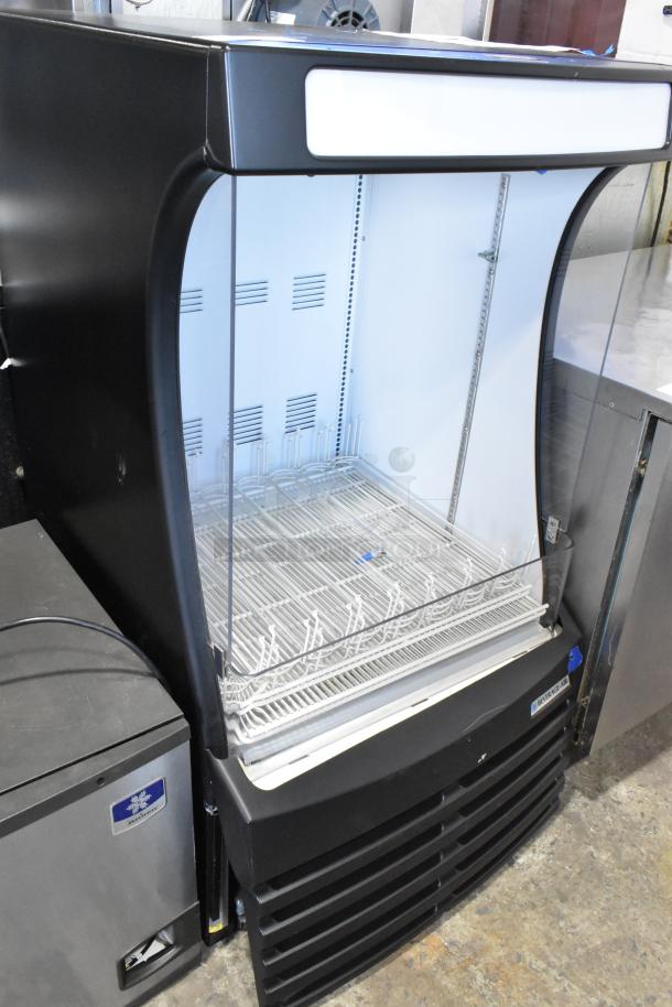 Beverage Air BZ13-1-B commercial open air cooler, black metal, vertical design, 115V, 1 phase, new condition.