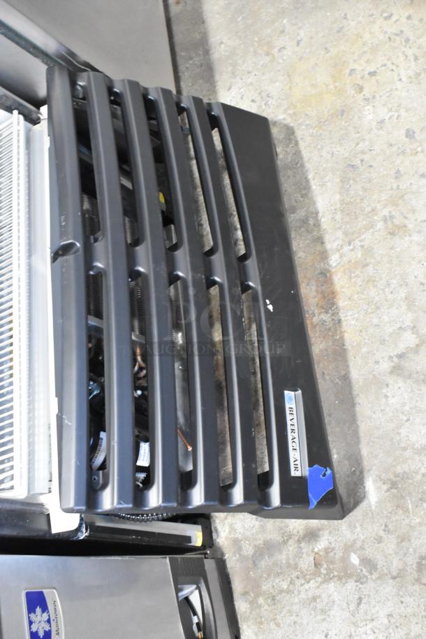 Beverage Air BZ13-1-B metal commercial cooler grill, labeled, in used condition. Visible interior components.
