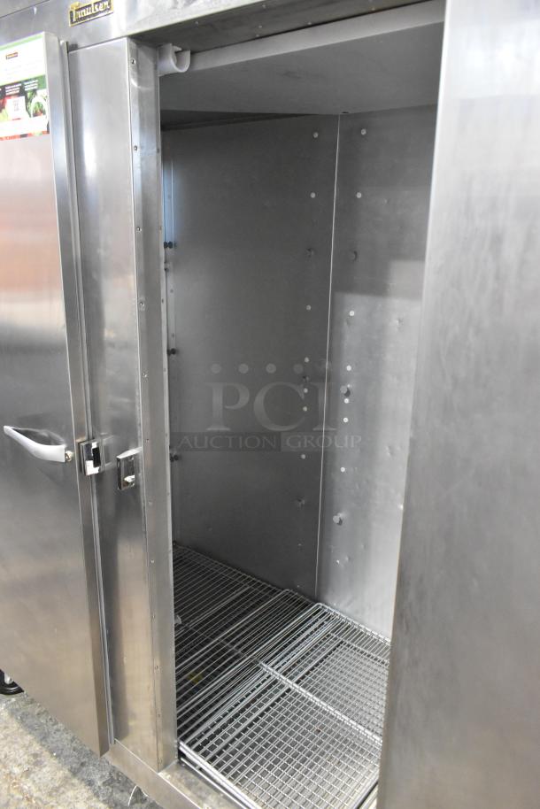 2019 Traulsen ALT232WUT-FHS-eS stainless steel 2-door reach-in freezer, poly-coated racks, excellent condition, 115V, 1 phase.